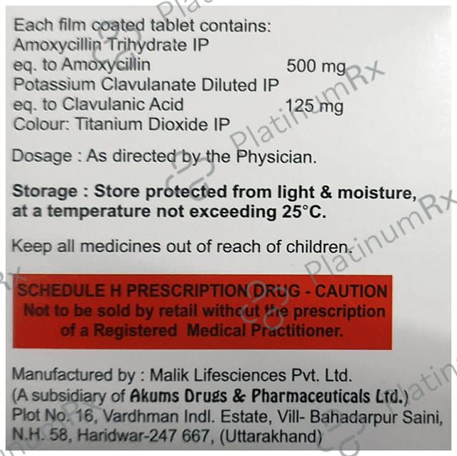 Ajumox-CV 625 Tablet