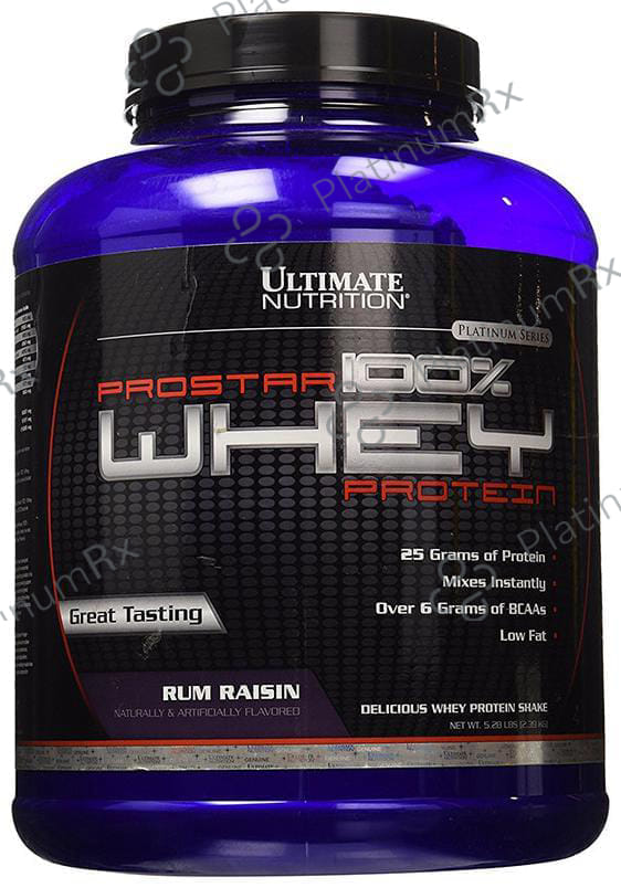 Ultimate Nutrition Prostar 100% Whey Protein for Muscle Recovery - Flavour Rum Raisin Powder
