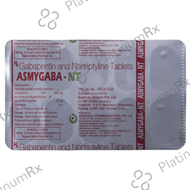 Asmygaba NT 400/10mg Tablet 10s