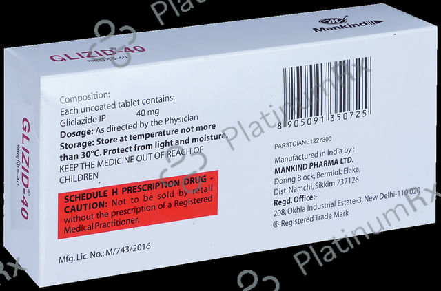 Glizid 40mg Tablet 10s