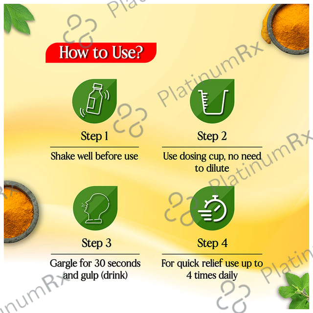 Smyle Adulsa Tulsi Haldi Gargle & Gulp Syrup 120ml
