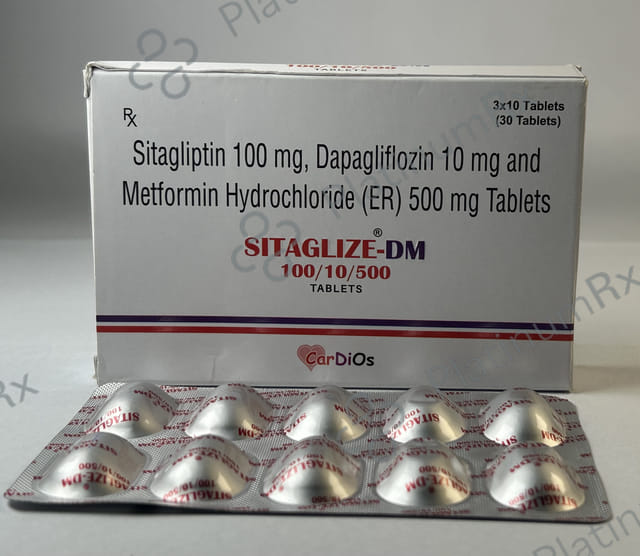 Sitaglize DM 100/10/500mg Tablet ER 10s