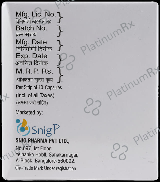 Snigzole D 30/40mg Capsule 10s
