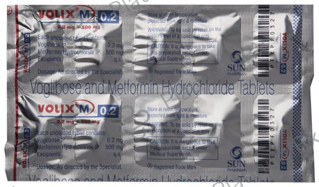 Volix M 0.2/500mg Tablet 10s