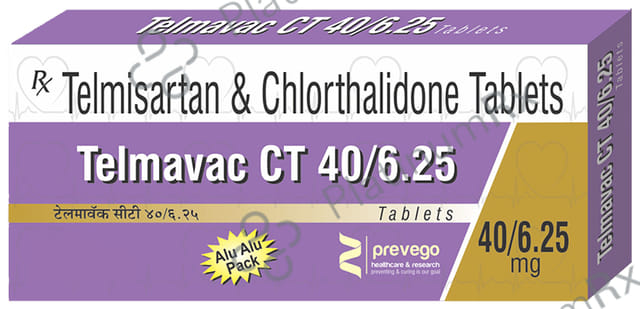 Telmavac CT 40/6.25mg Tablet 10s