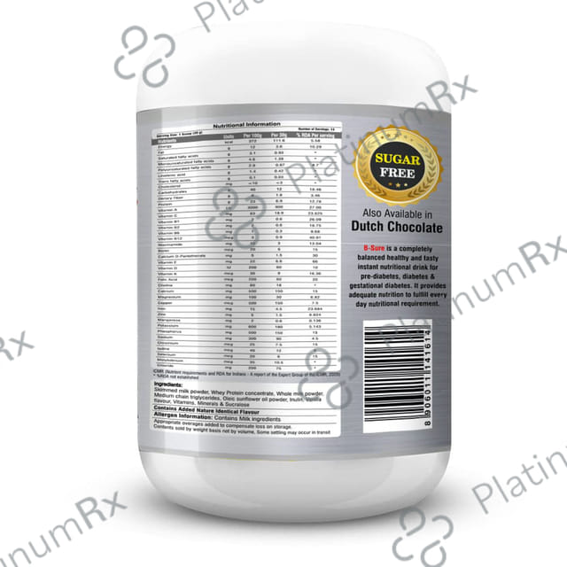 B Sure Vanilla Flavour Regular Powder 400gm