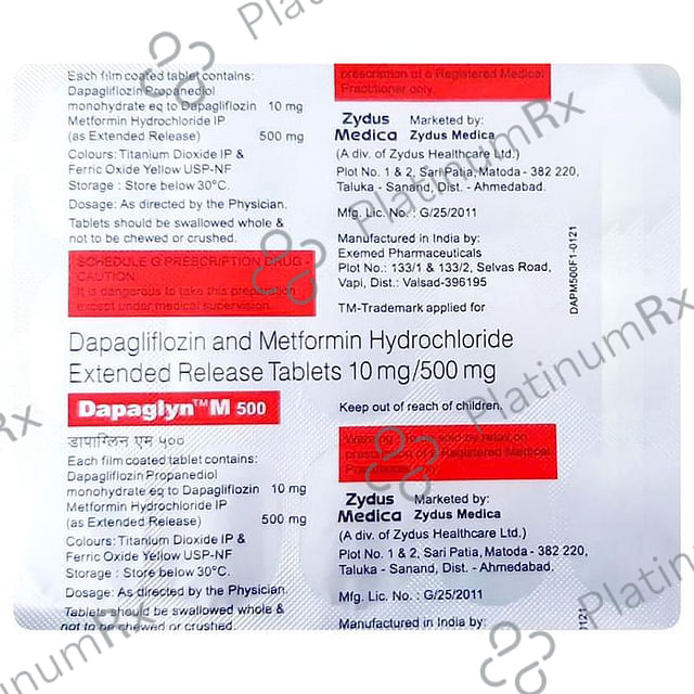 Dapaglyn M 10/500mg Tablet ER 15s