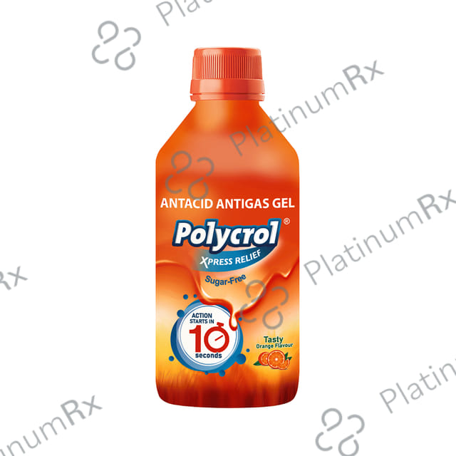 Polycrol Antacid Gel Sugar Free Orange Flavour 200ml
