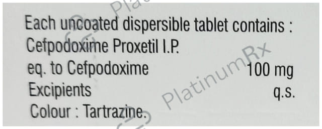 Cefbud 100mg Tablet DT 10s