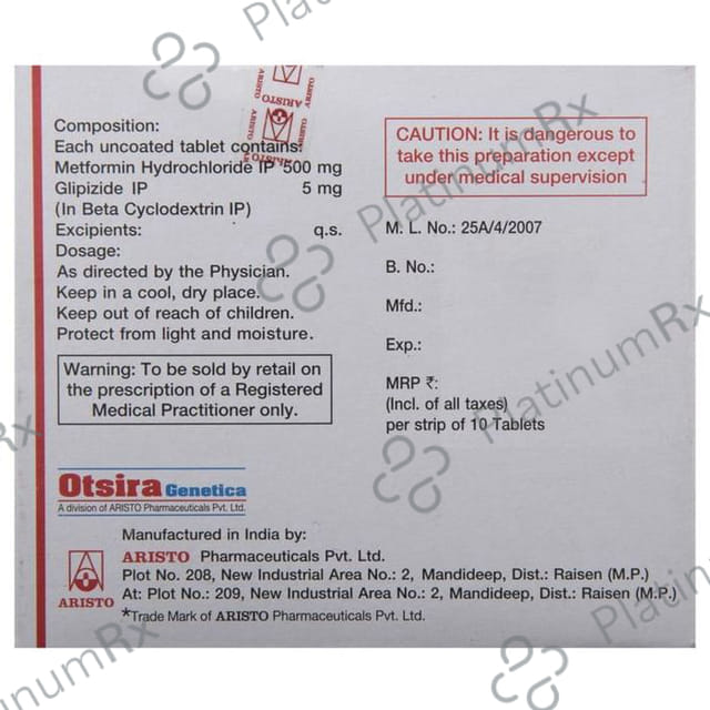 Metaglez Forte 5/500mg Tablet 10s