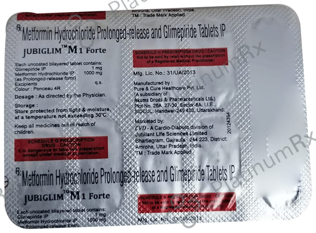 Jubiglim M 1 Forte Tablet PR 10s