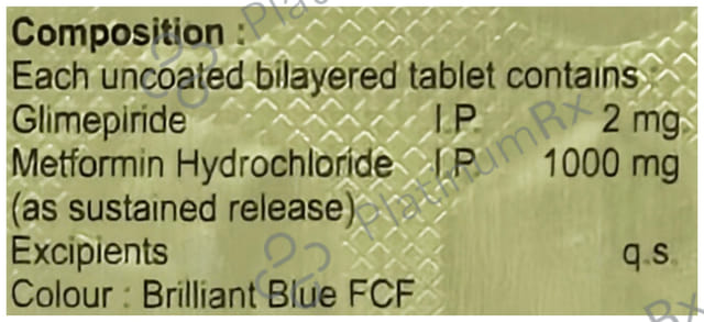 Efoglim M 2mg/1000mg Tablet
