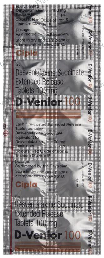D Venlor 100mg Tablet ER 10s