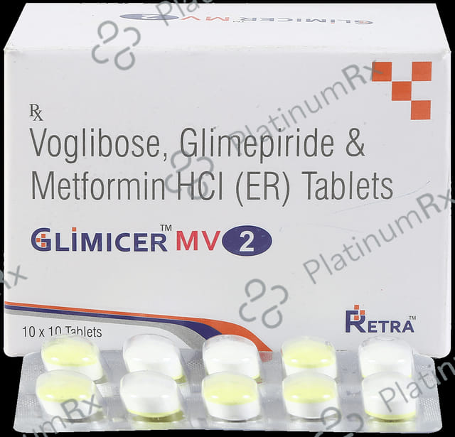 Glimicer MV 2/500/0.2mg Tablet ER 10s