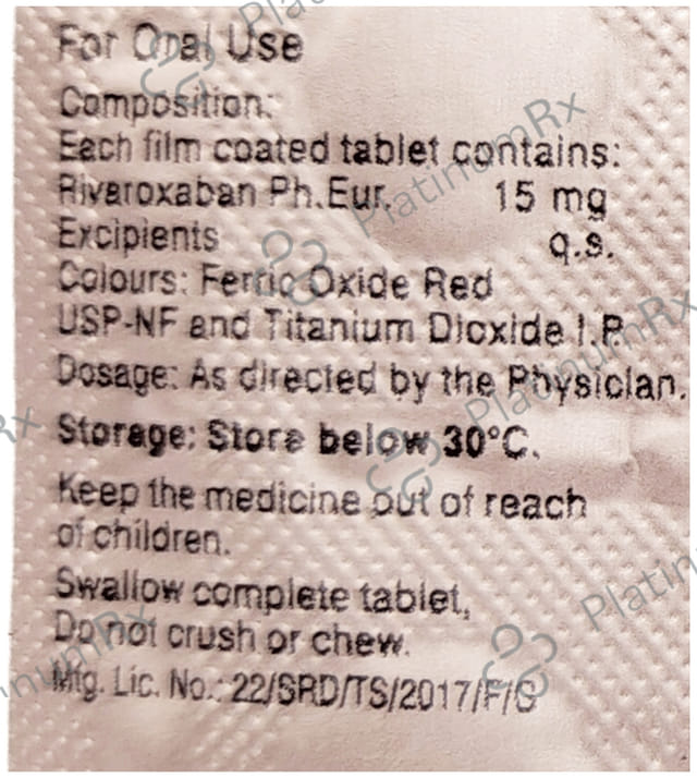 Rivaban 15mg Tablet 10s