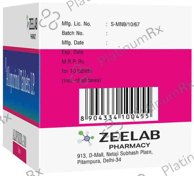 Allopurizol 300mg Tablet 10s