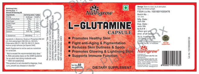 Nutrigrow L-Glutamine Capsule