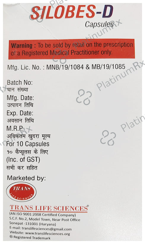 Silobes D 8mg/0.5mg Capsule