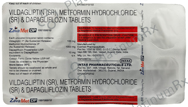 Zavamet DP 10/1000/100mg Tablet SR 10s