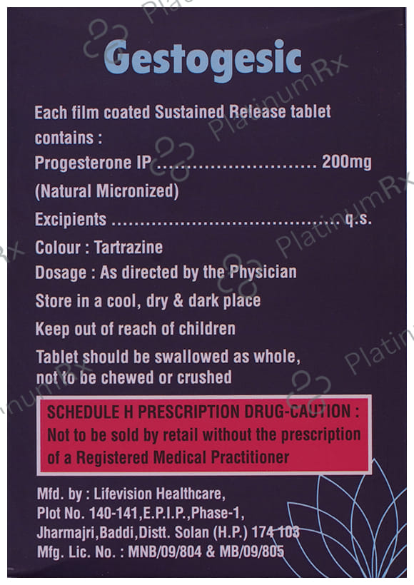 Gestogesic 200mg Tablet SR 10s