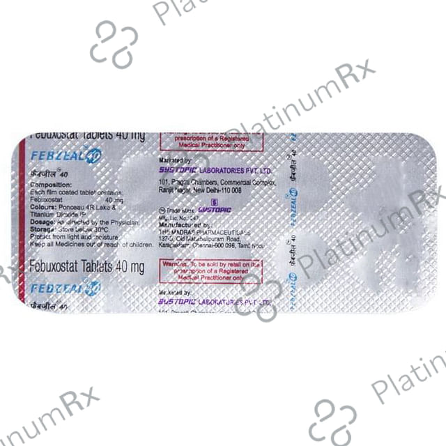 Febzeal 40mg Tablet 10s