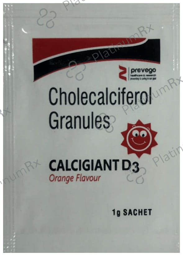 Calcigiant D3 60000IU Orange Flavour Granules 1gm