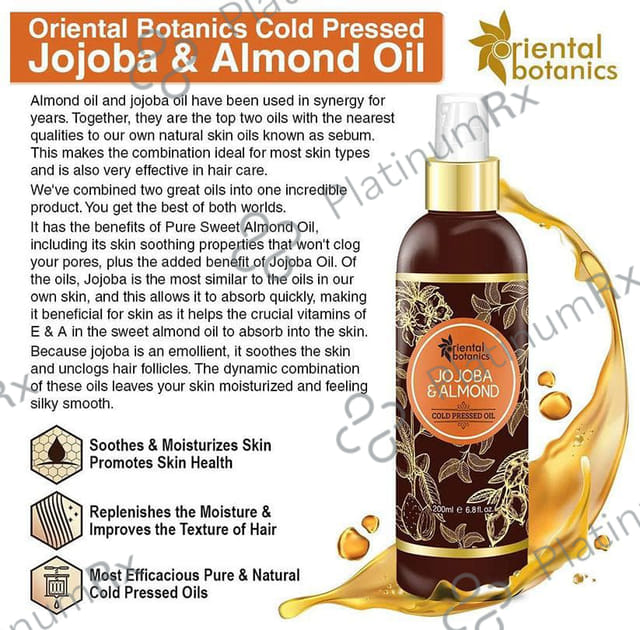 Oriental Botanics Jojoba & Almond Cold Pressed Oil