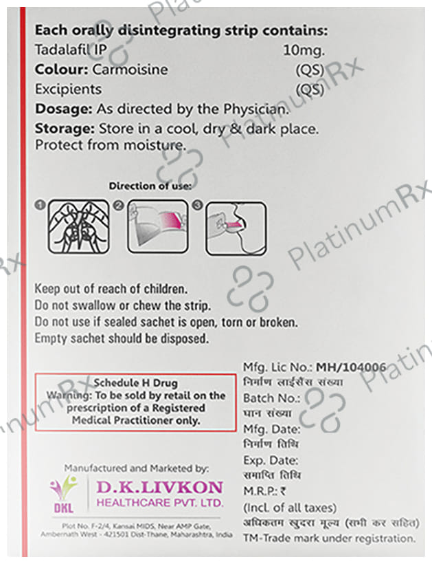 Tadaliv 10 Tablet MD