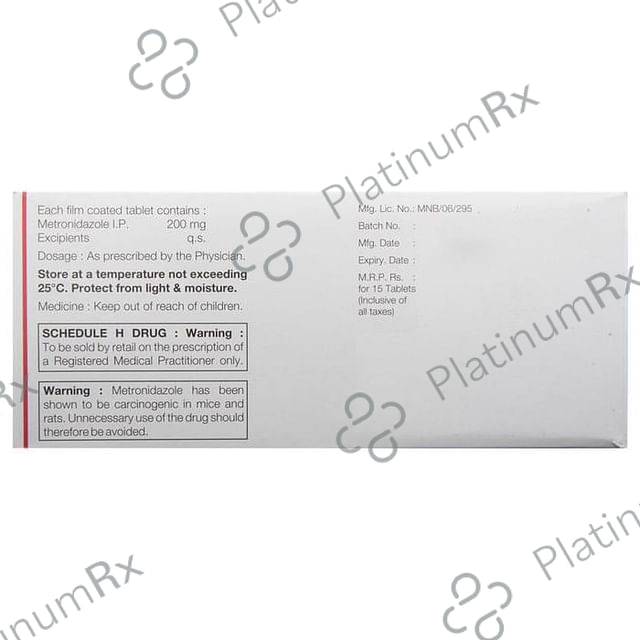 Flagyl 200mg Tablet 15s