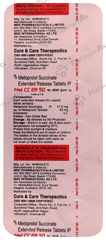 Met CC 50mg Tablet
