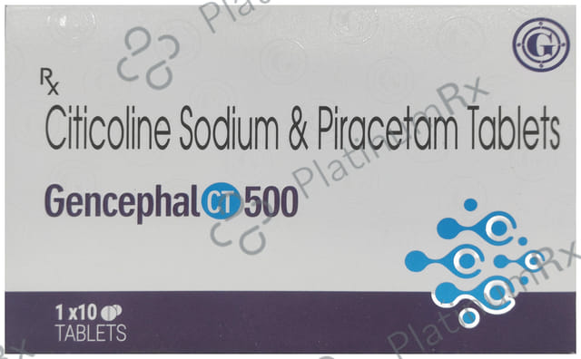 Gencephal CT 500/800mg Tablet 10s