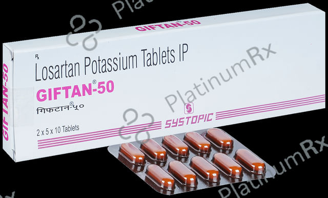 Giftan 50mg Tablet 10s