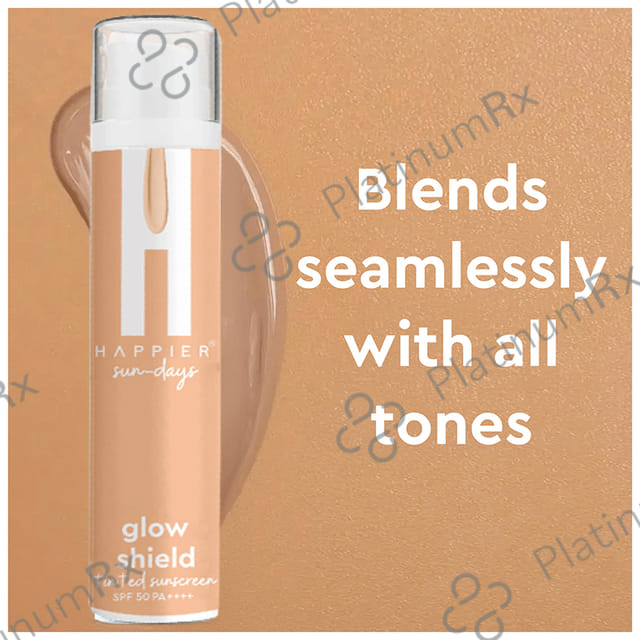 Happier Sun Days Glow Shield Tinted Sunscreen SPF 50 PA+++ Cream 50gm