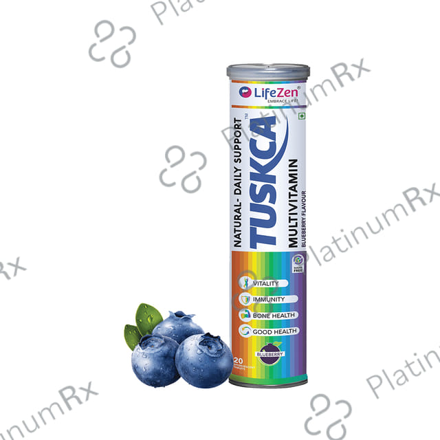 Tuskca Multivitamin Effervescent Tablet Blueberry