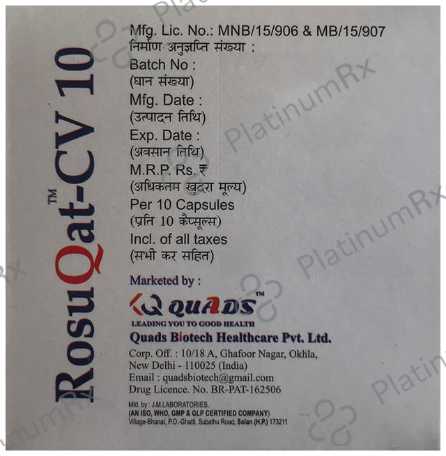 Rosuqat CV 10/75mg Capsule 10s
