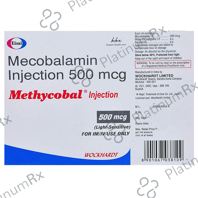 Methycobal 500mcg Injection 1ml