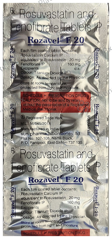 Rozavel F 160/20mg Tablet 10s