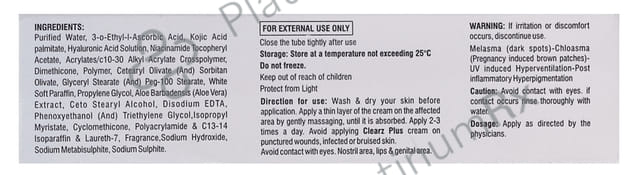 Clearz Plus Cream 15gm