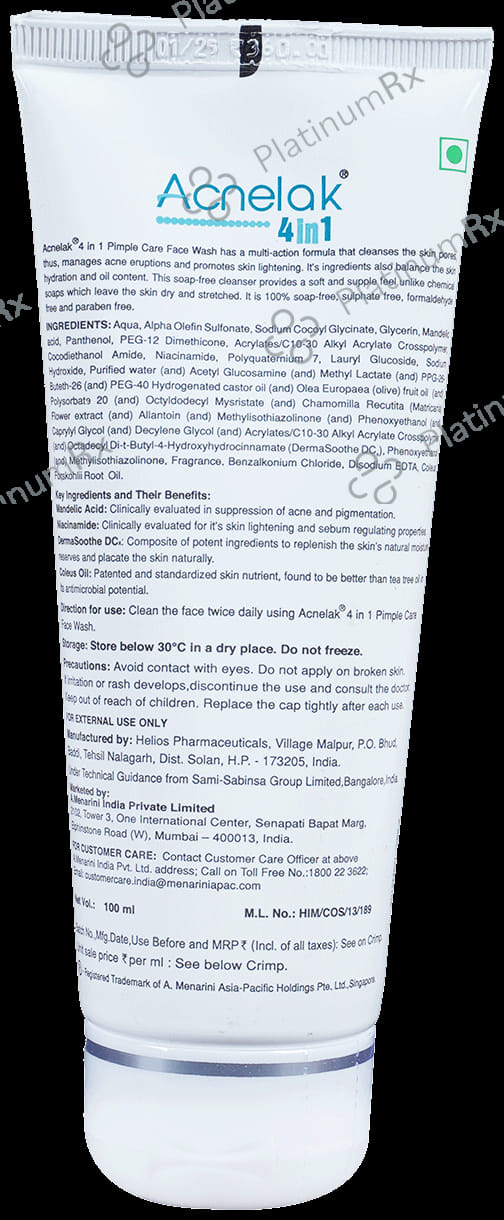 Acnelak 4in1 Pimple Clear Face Wash 100ml