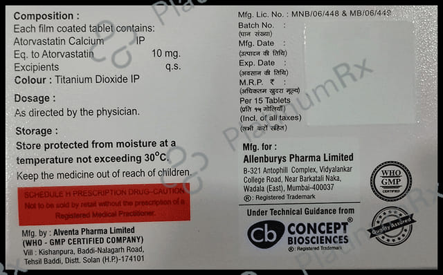 Atorvast 10 Tablet