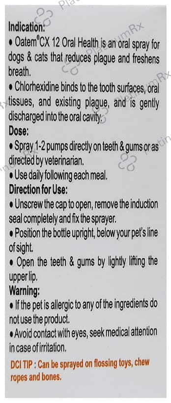 Oatem CX 12 Oral Health Pet Mouth Spray