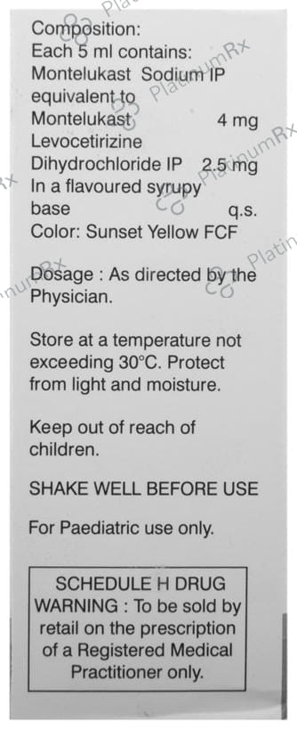 Montina L 2.5/4mg Syrup 60ml