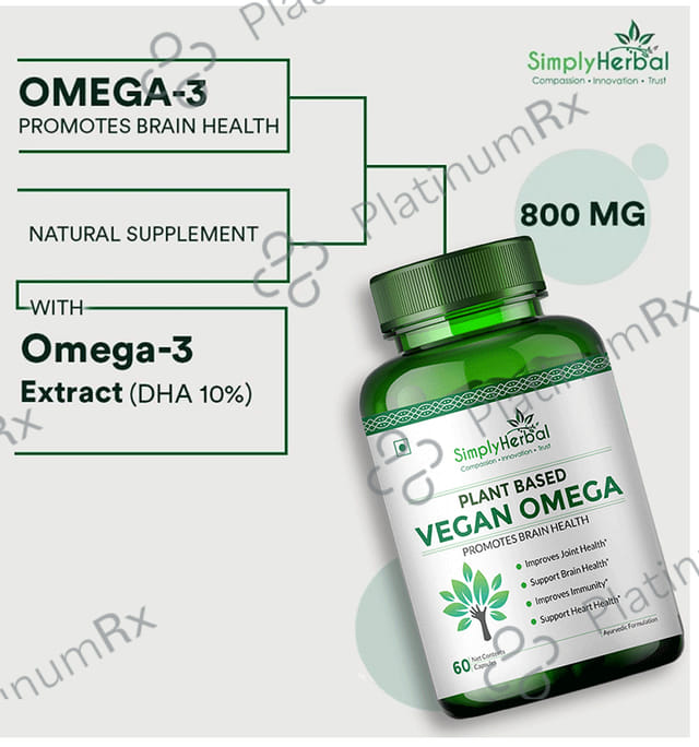 Simply Herbal Vegan Omega Vegetarian Capsules