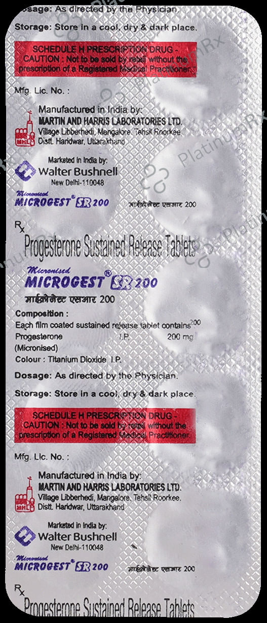 Microgest 200mg Tablet SR 10s