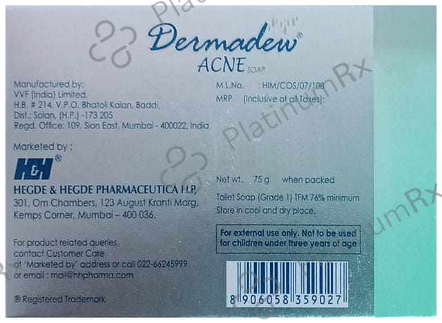 Dermadew Acne Soap 75gm