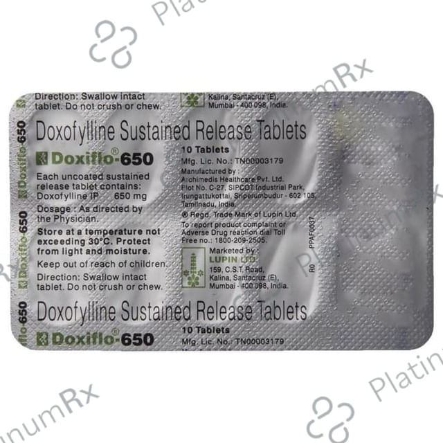 Doxiflo 650mg Tablet SR 10s