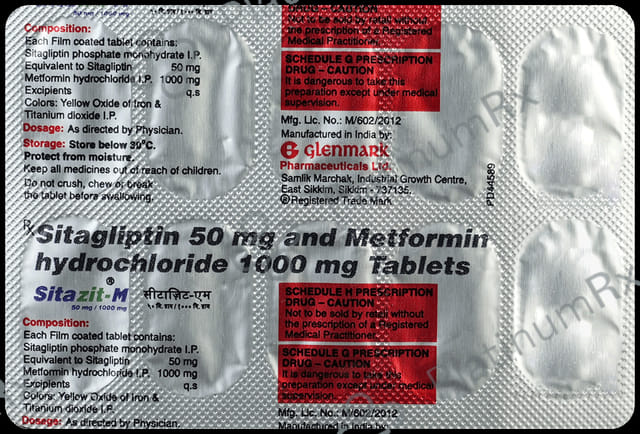 Sitazit M 50/1000mg Tablet 10s