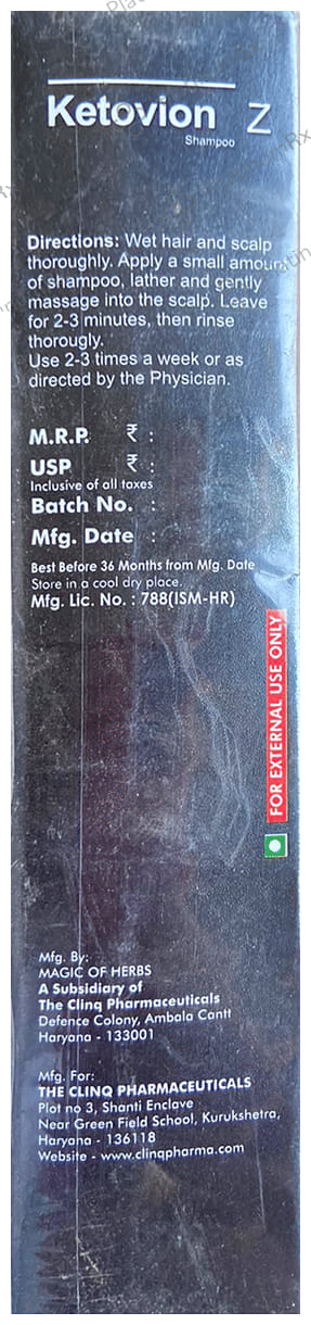 Clinq Ketovion Z Shampoo 200ml