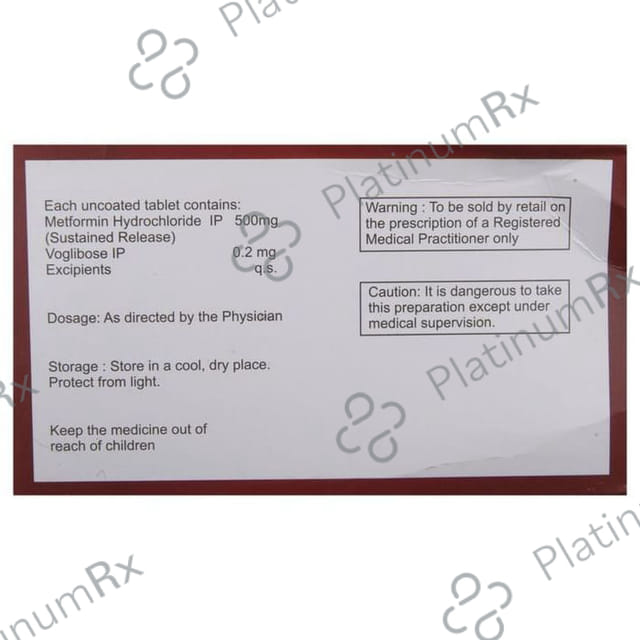Voglikem M 500/0.2mg Tablet SR 10s