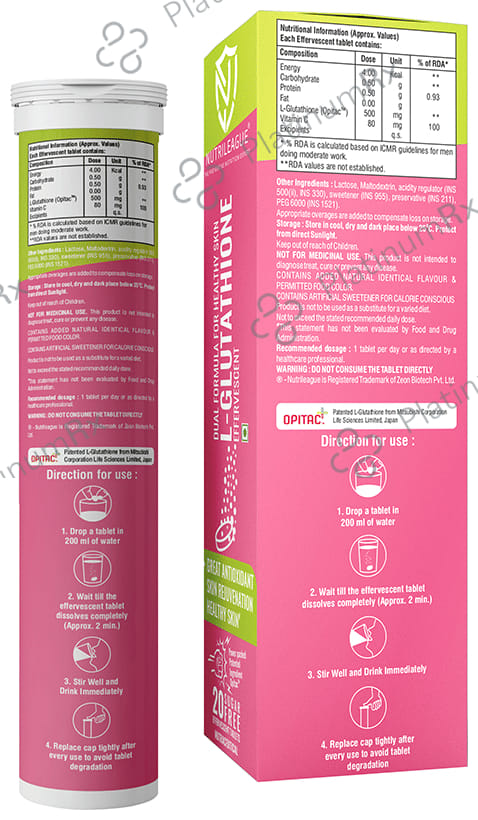 Nutrileague L Glutathione Effervescent Tablet 20s